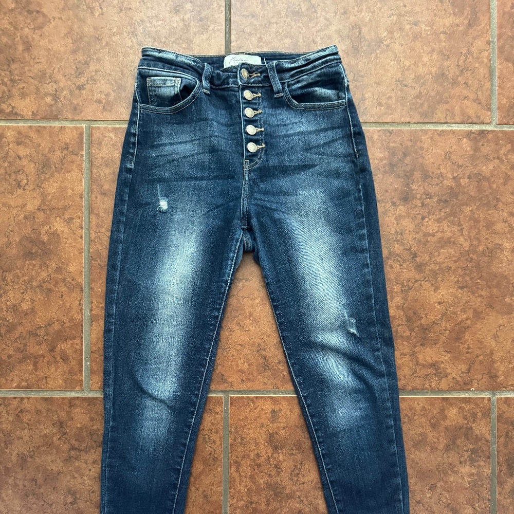 Kancan Signature High Rise Distressed Skinny Jeans
